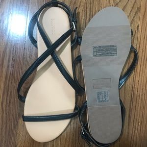 Strappy black sandals